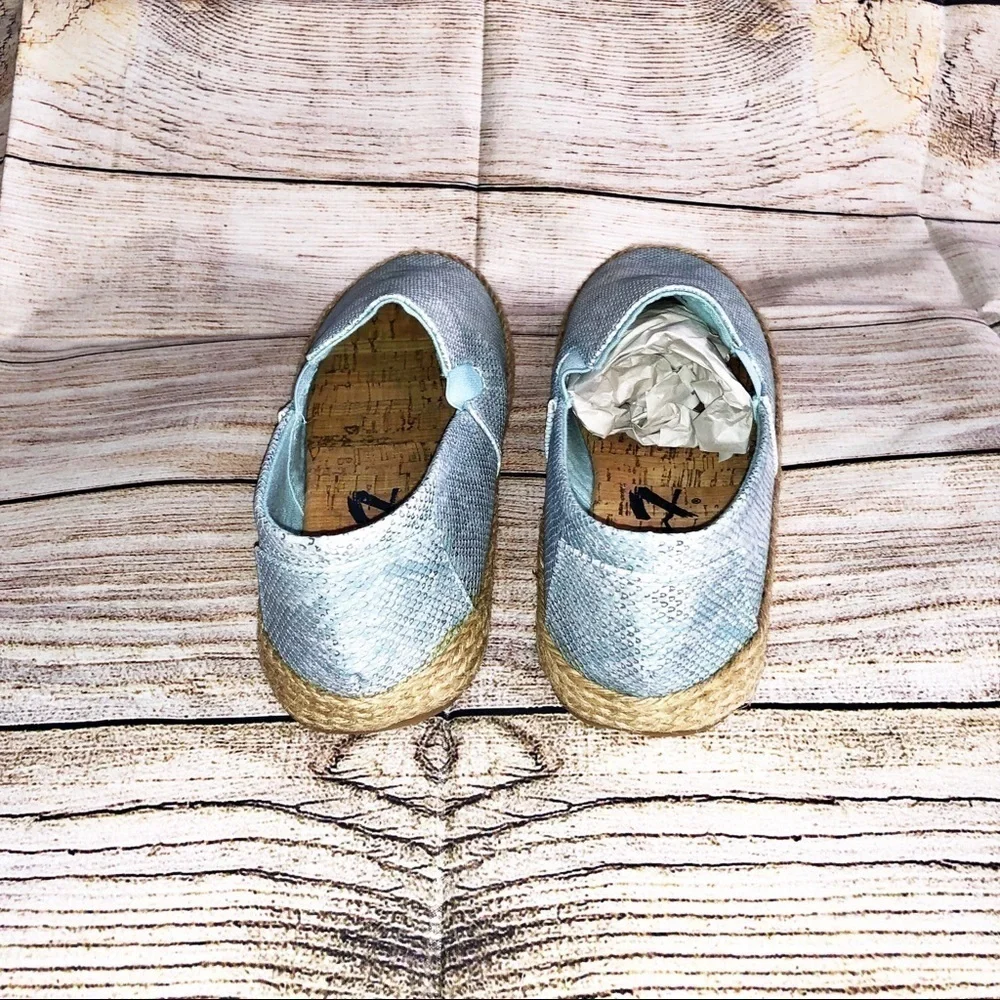 Seven7 Cape Azul Espadrille Flats Chambray Size 10